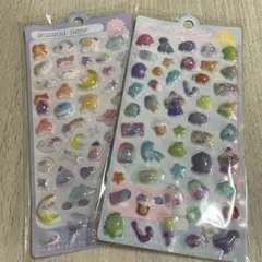 BONBON DROP エンボスシール 2シートセット 水色、紫