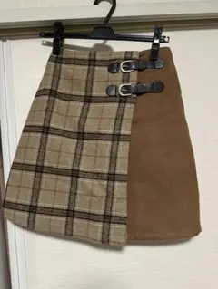 チェック　ミニスカート