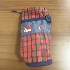 ファミリア　ペットボトルカバー チェック　刺繍のサムネイル