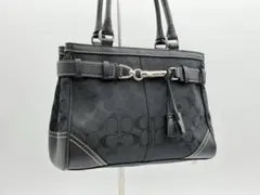 COACH シグネチャー ハンドバッグ ブラック Y2K - メルカリ
