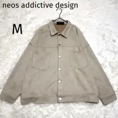 ネオス アディクティブ デザイン メンズ スウェード調 ジャケット ベージュ M