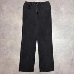 Lee リー W33 ブラックデニム ボトム パンツ 古着 黒 19689