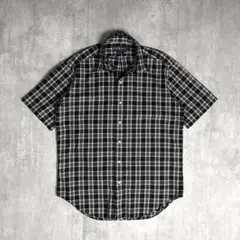 【Ralph Lauren】半袖シャツ　黒白　BLAKE 好配色　vintage