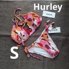 【新品】Hurley レディース 水着 ビキニ ギャザー ピンク系 Sのサムネイル