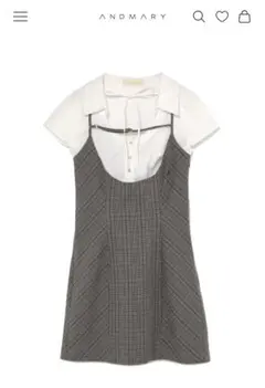 正規品 公式 ANDMARY Betty layered dress gray - メルカリ