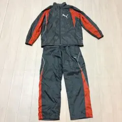 PUMA ウィンドブレーカー　上下セット 140サイズ グレー/オレンジ