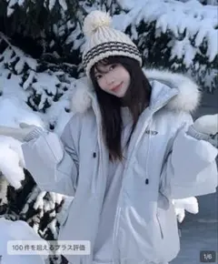 shein ファーブルゾン　ホワイト