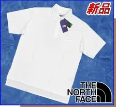 【新品】ザノースフェイスパープルレーベルモスステッチフィールドビッグポロ白M