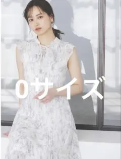 【タグ付き】SNIDEL プリーツプリントワンピース ホワイト 0 タグ付き】SNIDEL プリーツプリントワンピース ホワイト 0