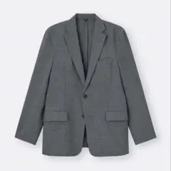 GU ウォッシャブルテーラードジャケット グレー メンズ S 着用1回　美品のサムネイル
