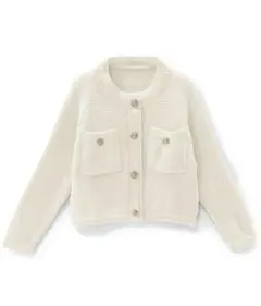 GRL ゴールドボタンショート丈ニットカーディガン[at1917]