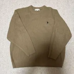 U.S. POLO ASSN ベージュニットセーター Mのサムネイル
