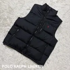 【美品】ポロラルフローレン POLO ダウンベスト　ポロポニー　黒　L 現行