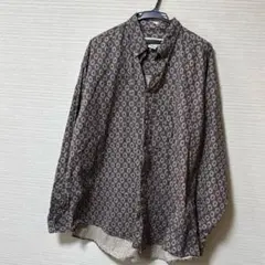 NATURAL ISSUE 総柄　長袖　古着シャツ