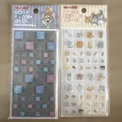 トムとジェリー　ドロップブロックシール タイルシール 2枚セット