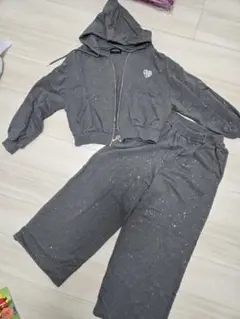 CHOACHOA ラメ入りセットアップ グレー