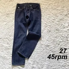 【美品】45rpm ストレートデニムパンツ 裾スリット 27のサムネイル