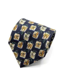 良品✨ フェラガモ ネクタイ シルク ネイビー 1629