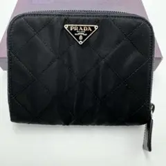 美品☆PRADA 二つ折り財布 トライアングル 1ML018 キルティング 希少