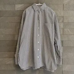 【Mila Owen 】ミラオーエンストライプ長袖シャツオーバーサイズＦコットン