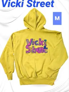 [Vicki Street] カラフルロゴのジップアップパーカー Mサイズ