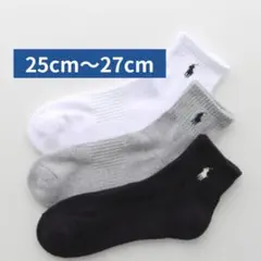 POLO RALPH LAUREN メンズソックス3足セット　A