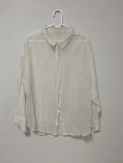 coca ホワイトボタンシャツ Mサイズ 長袖