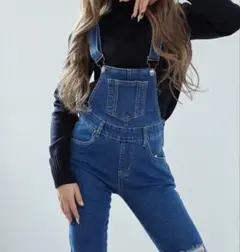 ANAP デニムサロペット 肩ひも付き