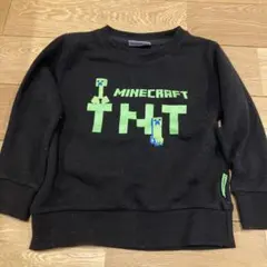 Minecraft トレーナー 110サイズ 黒　裏起毛