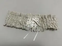 【中古品】ゴム　ホワイトベルト　リボン