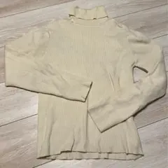 ナイスクラップ　ニット　セーター　オフホワイト　タートルネック　ボリューム袖