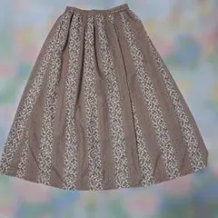 earth music&ecology ペイズリー柄スカート ブラウン