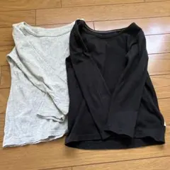 ユニクロ　コットンフライスインナー 長袖　肌着　110cm 2枚セット
