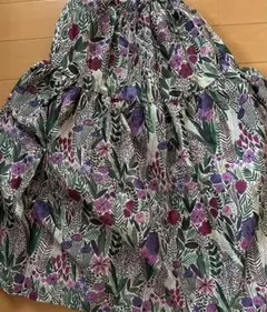 花柄 スカート クラシック レトロ フリーサイズ ゴム 新品 ロングスカート