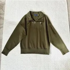 む*ん様 ポロラルフローレン　ハーフジップ トレーナー オリーブ　Mサイズ
