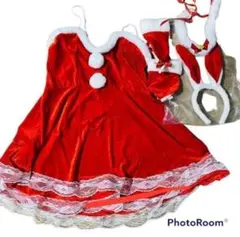 サンタ　コスプレ　バニー　レディース　セクシー　レース クリスマス