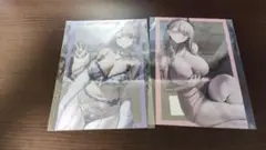 2枚セット ロマンスくじ くせ先生 D賞 クリアポストカード クリアカード