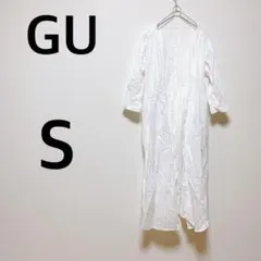 m*e様 【ジーユー】7分袖 カシュクールガウン 羽織り コットン100 シンプ