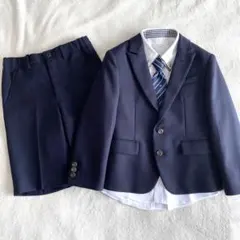 【極美品】エルアンノアール フォーマルスーツセットアップ 120 4点セット