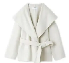 FRAY I.D ショールカラーショートリバーコート　ベルト付き