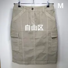 自由区 デニムタイトスカート カーキ Мサイズ オンワード樫山のサムネイル
