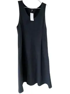 UNIQLO ダークグレー ノースリーブワンピース M スウェード素材