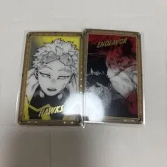 ヒロアカ 原画展 箔押しクリアカード ホークス エンデヴァー