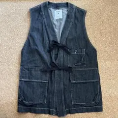 niko and... C-1風デニムベスト ブラックデニム