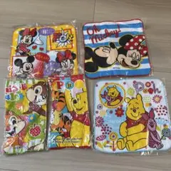 ディズニーキャラクターハンカチ 5枚セット