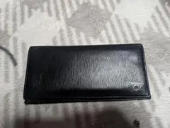 カルバンクライン ブラックレザー二つ折り長財布