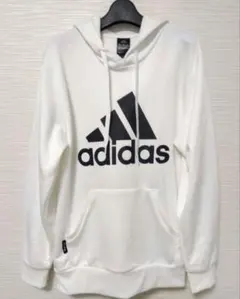 美品✨adidas ホワイト フード付きパーカー Mサイズ