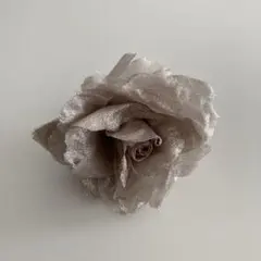 コサージュ ペールピンク×シルバー