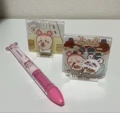 ちいかわ　アクリルシーンクリップビスケット　古本屋、モモンガ　mimiペン古本屋