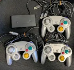 ゲームキューブコントローラー 3個セット 変換アダプタ付き GCコン スマブラ